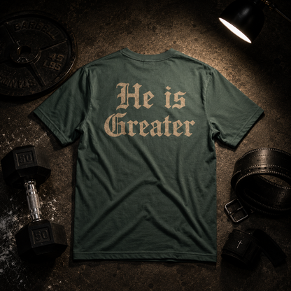 “He Is Greater” Loose Fit Tee