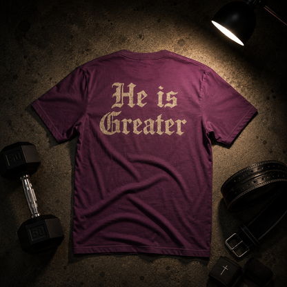 “He Is Greater” Loose Fit Tee